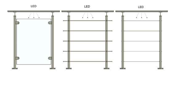 Exempel LED räcken