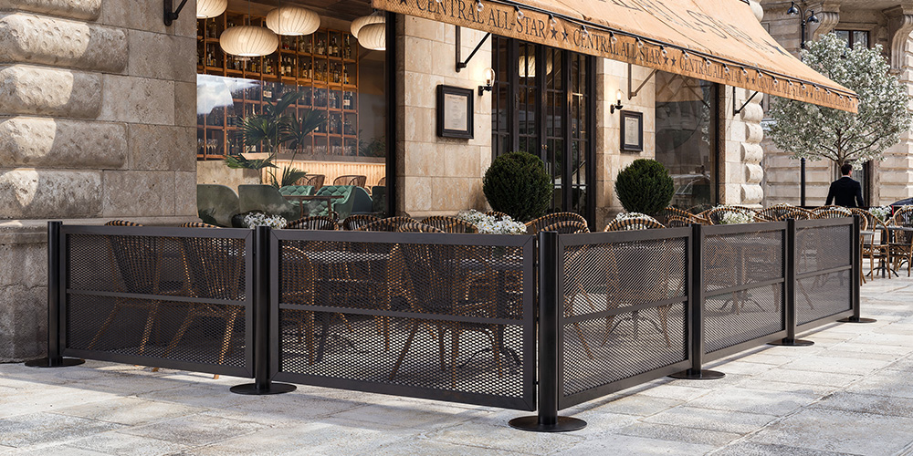 Smidesräcke för uteserveringar