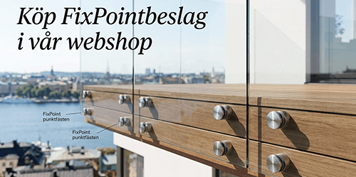 Köp FixPoint - punktbeslag till glas räcken i Inoxa webshop