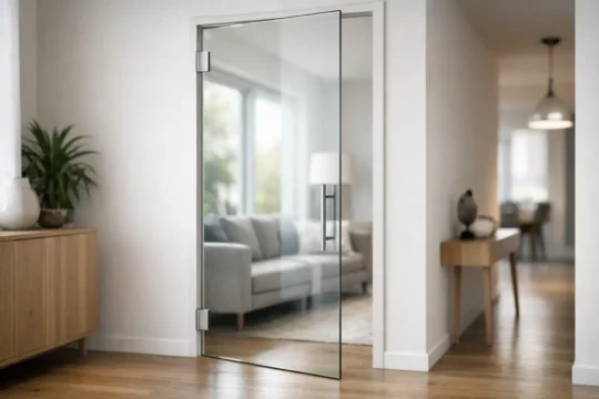 Glasdörr innerdörr i säkerhetsglas