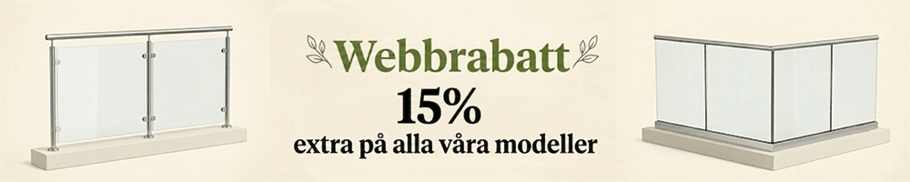 webbrabatt glasräcken 15 procent